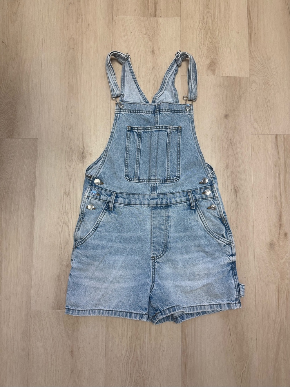 Cotton On Women’s Light Wash Denim Short Overalls